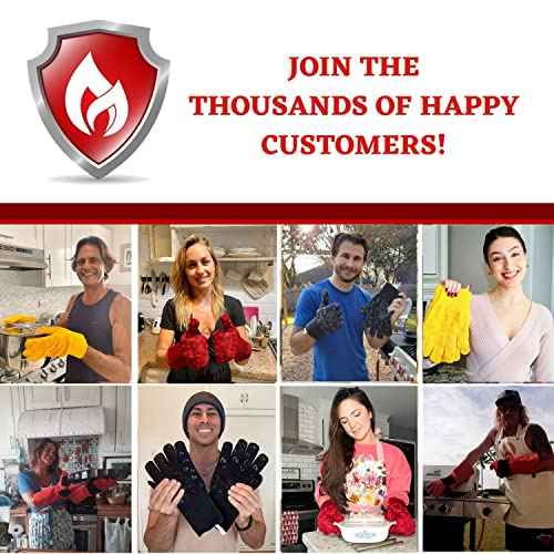 Grill Armor Welding Gloves ? 16inch 932¢µ - Leather Forge/Mig/Stick ? Heat/Fire Resistant Gloves, Mitts/Pot Holders For Oven, Grill, BBQ, Furnace, Stove, Fireplace, Tig Welder, Animal Handling Glove