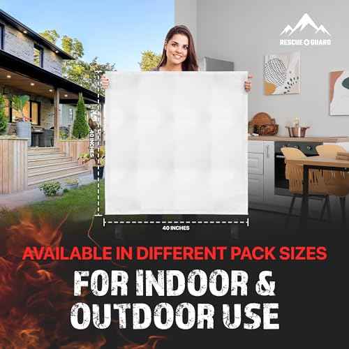 Emergency Fire Blanket - 2-Pack 40¡±x40¡± Stay Prepared With Our Fireproof Blanket Extinguish Flames for Your Home Kitchen - Be a hero with first house must haves along with Extinguisher - Home Safety