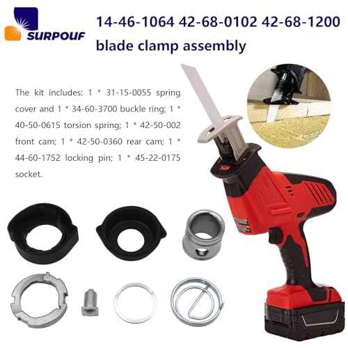 14-46-1064 42-68-0102 42-68-1200 Blade Clamp Assembly Kit Supersedes Compatible with Milwaukee Replace Sawzall Models 2620-20, 2620-21, 2621-20, 2621-21, 2720-20, 2720-21, 2720-22