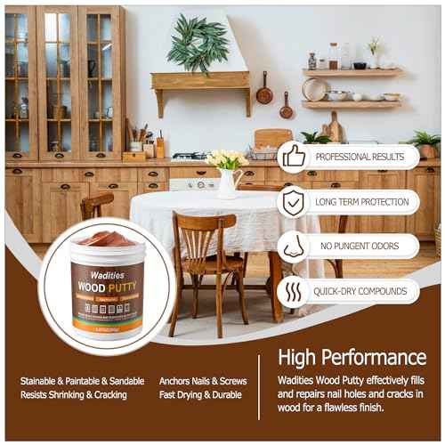 Walnut Wood Filler, Walnut Wood Putty, Paintable Stainable Wood Repair Putty, 9.87 Ounce Wood Furniture Repair kit, Quickly Repair Wood Cracks and Holes on Wooden Floor Furniture (Walnut)