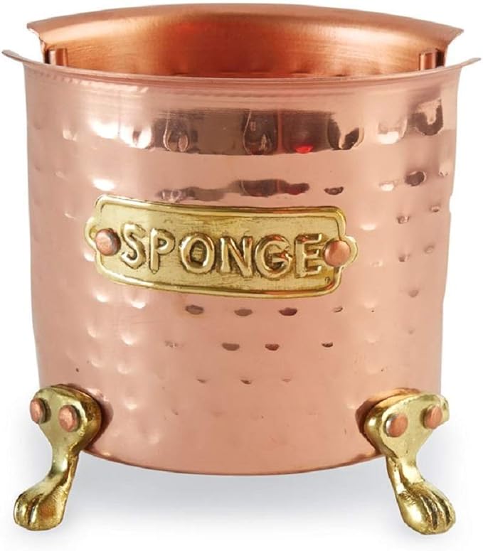 Mud Pie Kitchen Sponge Holder Caddy, Copper