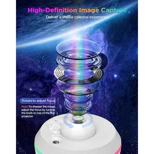 Galaxy Projector, 13 in 1 HD Planetarium Galaxy Star Projector for Bedroom, Star Projector Galaxy Light with Timer, Meteor & RGB Lighting Effects, Galaxy Light Projector for Kids, Adults