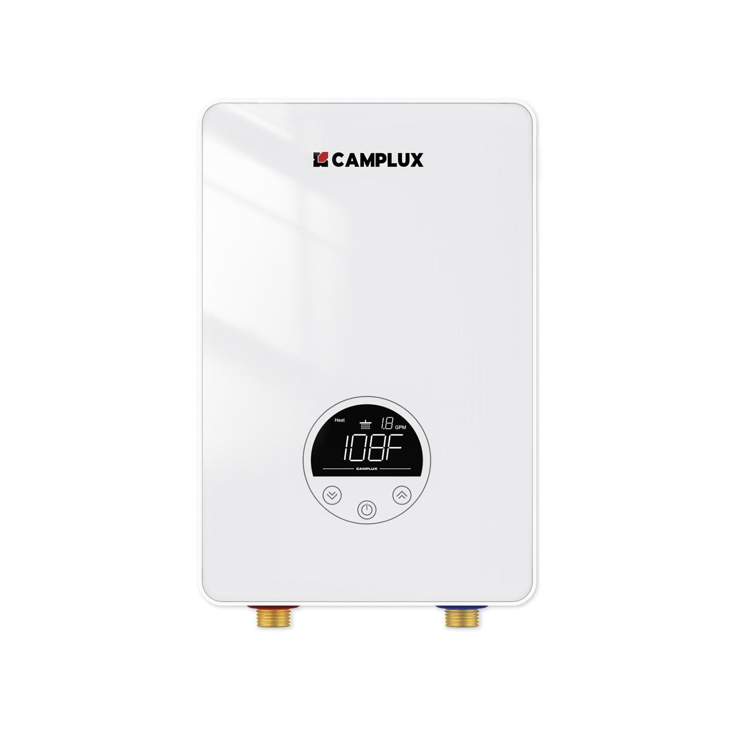 CAMPLUX Tankless Water Heater Electric 120V, 4500W Point of Use Instant Hot Water Heater, Save Space for Sink Wall Mounted LED Digital Display CSA Certified