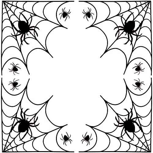 BIBITIME DIY Spider Spiderweb Halloween Wall Decals Stickers Shop Showcase Window 4 Corner Living Room Office Decor (Black, DIY)