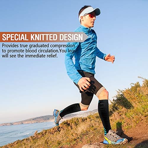 BIQU Compression Socks for Women and Men Circulation-Best Support for Running, Athletic, Nursing, Travel