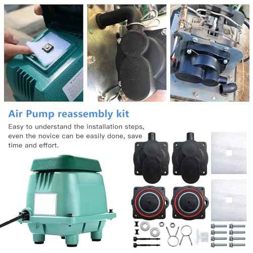 Air Pump Rebuild Complete Kit with White Switch Compatible with Hoot Troy Air H365, H450, H500, LA500, LAR500, H600