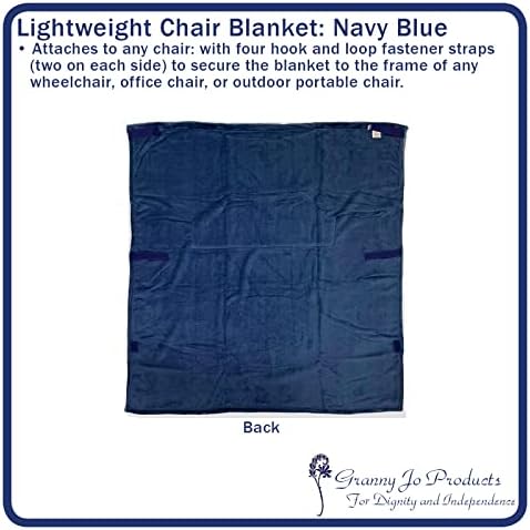 Granny Jo Products Lightweight Wheelchair Blanket Navy Blue