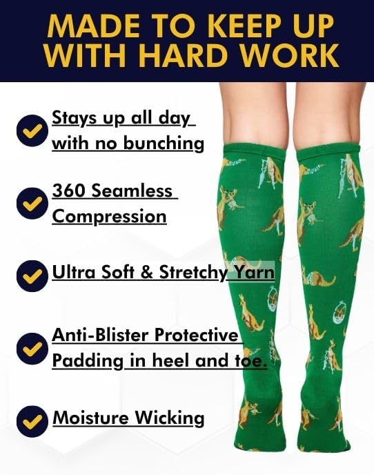 Compression Socks for Women & Men Circulation - 15-20 mmHg Compression Socks - Best Support for Nurses, Running, Athletic