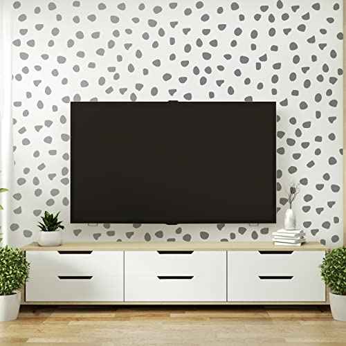 500 Pieces Irregular Polka Dots Boho Wall Decal Vinyl Nursery Wallpaper Sticker Wall Decor Peel and Stick Dot Wall Sticker for Kids Baby Girl Bedroom Home Classroom Decoration (Silver)