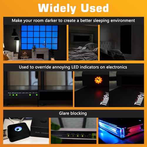 Full Blackout Tape - 1.18in x 66ft - Blocks Light for Electronics, LED Indicators, Window Shading and Lamp Strips - Dimming Backlight Sheet - Shield Glare and Create Darkness - 100% Coverage.