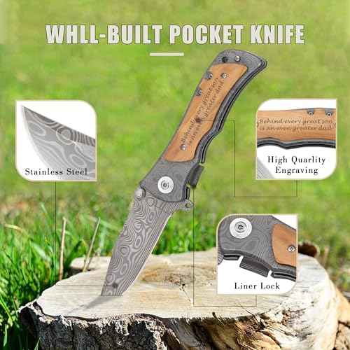 Father of the Groom Wedding: Behind Every Great Son Is an Even Greater Dad Pocket Knife, Thank You Gifts for Dad on Wedding Day
