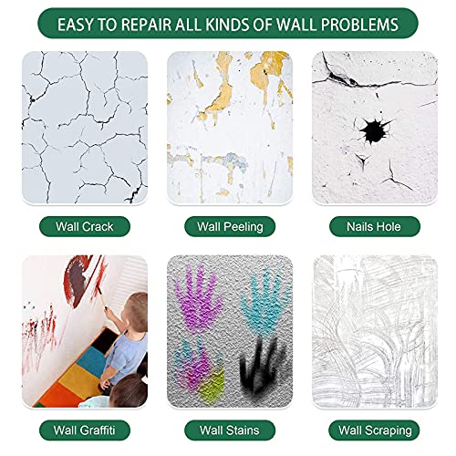 3 Pcs Wall Mending Agent Wall Repair Cream,Safe Mend Wall Repair Kit, Drywall Repair Kit with 3 Scraper,Quick Easy Solution to Fill The Holes and Crack in Wall Wood Plaster Surface (3 x100g)