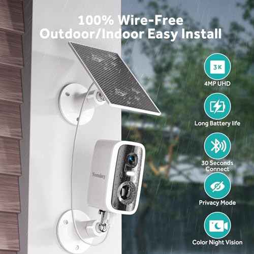 4MP Solar Security Camera Outdoor, 5G&2.4GHz Wireless Rechargeable Battery Cam with Spotlight/Siren, AI Human Detection, Color Night Vision, 2-Way Audio, IP65 Waterproof, Alexa,No Power Needed