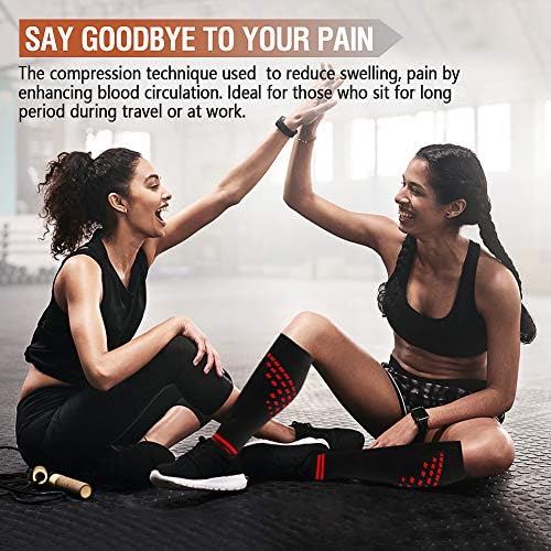 BIQU Compression Socks for Women and Men Circulation-Best Support for Running, Athletic, Nursing, Travel