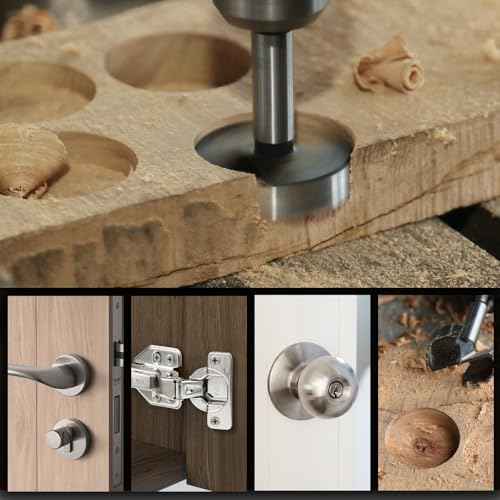 1-1/2 Inch Forstner Drill Bit for Woodworking, 1-1/2" Forstner Bit Wood Drill Bits for Holes, Hinge Cutter for Hard Wood, Plastic, Plywood HEX Shank