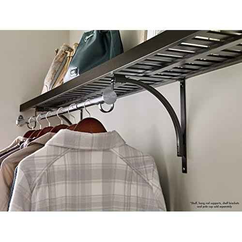 ClosetMaid 1410 Premium Wood Shelving 40-Inch to 72-Inch Adjustable Hang Rod, Chrome