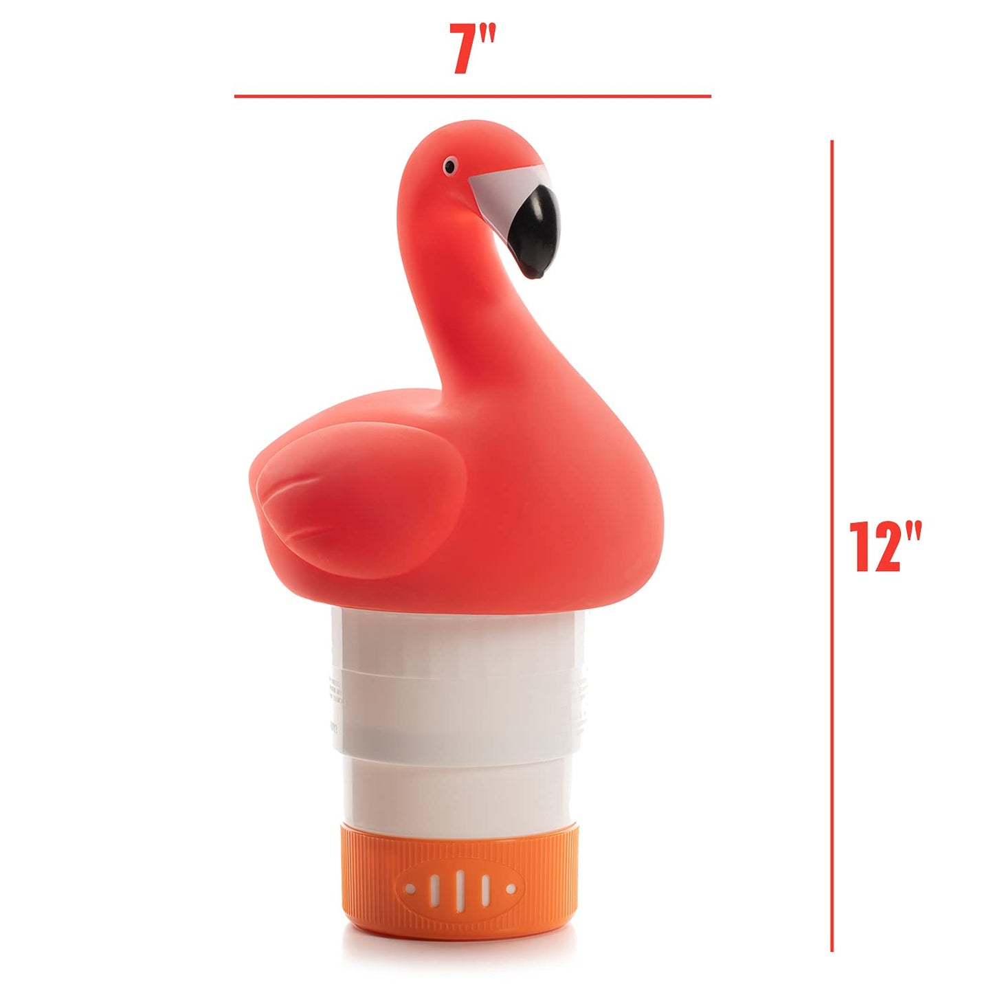XY-WQ Chlorine Floater, Floating Pool Chlorine Dispenser, Fits 1 and 3 Inch Tablets for Large and Small Pools, Hot Tub, Spa, Flamingo