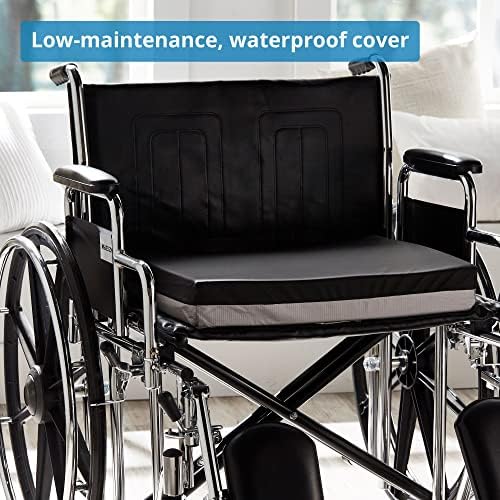 McKesson Seat Cushion for Wheelchairs and Office Chair, Foam/Gel, 20 in x 18 in x 3 in, 1 Count
