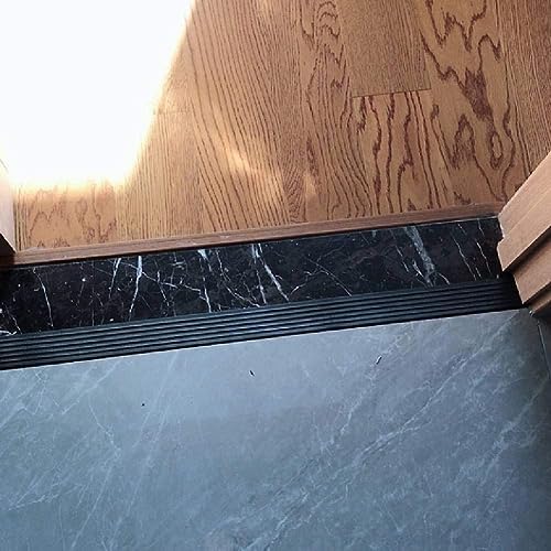 Bilaida 1.2" Rise Solid Rubber Threshold Ramp, 1500 LBS Capacity, 39" Wide Non-Slip Wheelchair Ramp for Doorway Indoor or Outdoor, Bathroom, Garage and Supermarket Entrance, Cuttable (1.2" H, 1)