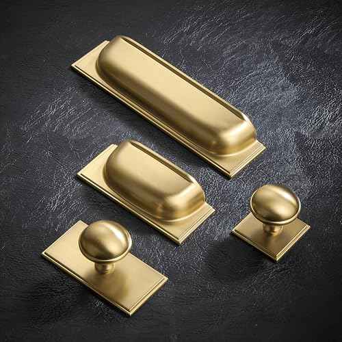 SAILING 10 Pack Cabinet Cup Handle- 5"/128mm Champagne Bronze Cabinet Cup Pulls Cabinet Handles Kitchen Hardware Bathroom Living Room Drawer pulls