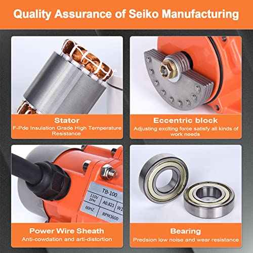 Industrial Concrete Vibrator AC Single Phase 110V 3600RPM 40W for Vibrating Table Feeder Silo(40W)
