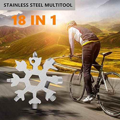 Mens Stocking Stuffers, 18 in 1 Snowflake Multitool, Stocking Stuffers for Adults, Christmas Gifts for Men,Birthday Gifts for Men Husband, Gadgets Gifts for Women, Snowflake Multi-Tool,Mens Gifts