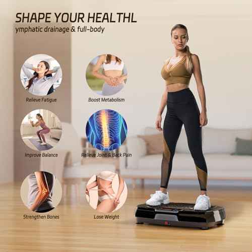 Vibration Plate Exercise Machine: TISSCARE Vibrating Plates for Weight Loss and Lymphatic Drainage, 400lbs Shake Plate Whole Body Workout Platform for Home Fitness Fat Burner Gifts for Women Men