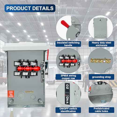 3P 60Amp 240V 3 Wire Heavy Duty Safety Switches£¬Ac Disconnect Switches Box£¬Quick Disconnect Safety Switch
