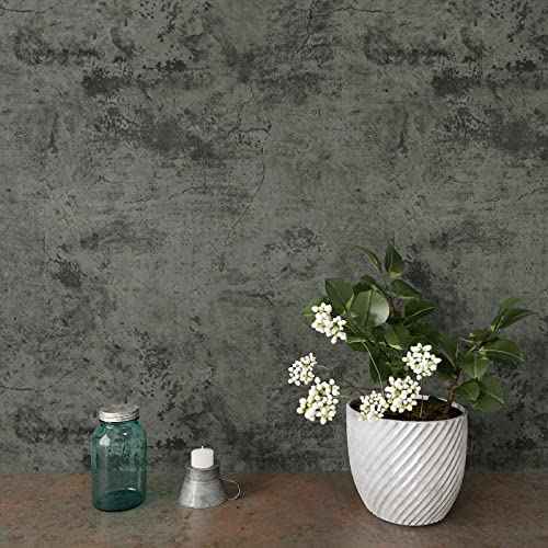 VaryPaper 15.7''x78.7'' Industrial Weathered Concrete Wallpaper Peel and Stick Modern Cement Contact Paper Decorative Self Adhesive Vinyl Removable Grey Wall Paper Roll for Bedroom Bathroom Kitchen