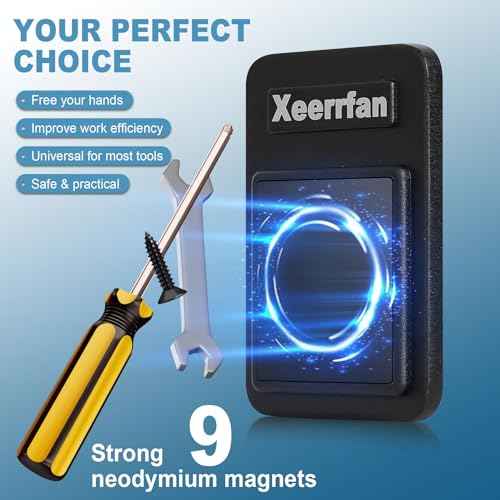 Magnetic Tool Holder, Super Strong Magnetic Belt Clip Heavy Duty, Magmaster Tool Holster Belt for Screws/Nails/Screwdrivers/Drills/Hammers/Sockets/Pliers (3)