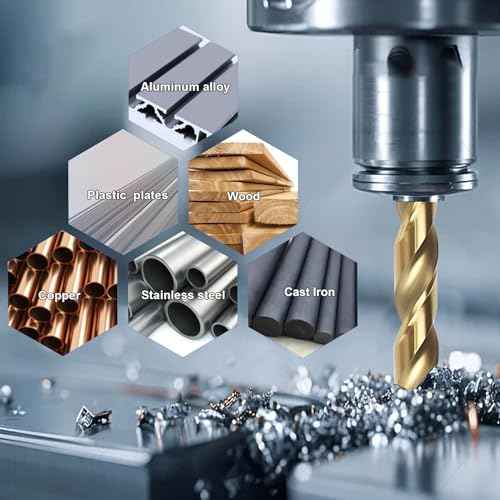 BeHappy 13Pcs Cobalt Drill Bit Set, M35 HSS, 135 Degree Tip, Twist Jobber Length for Hardened Metal, Stainless Steel, Cast Iron, Wood, and Plastics, with Index Storage Case 1/16"-1/4"