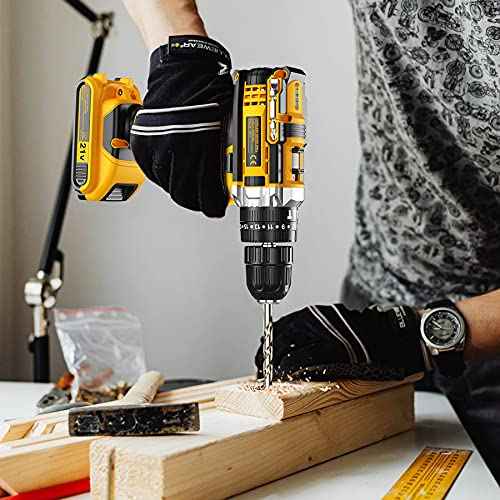 Power Drill, 21V Cordless Drill with 2 Batteries and Charger, 25+3 Position Power Drill Cordless, 398 In-lb Torque Electric Drill Set, Built in 3/8¡± Keyless Chuck Power Screwdriver with 56PCS Bits