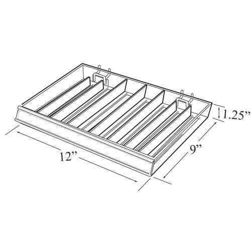 Azar Displays 225508-2pack 8-Compartment Nail Polish Tray (Pack of 2)