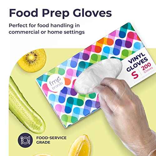 Fit Meal Prep Disposable Food Prep Vinyl Gloves Food Safe Glove Household Cleaning Gloves for Cooking, Kitchen