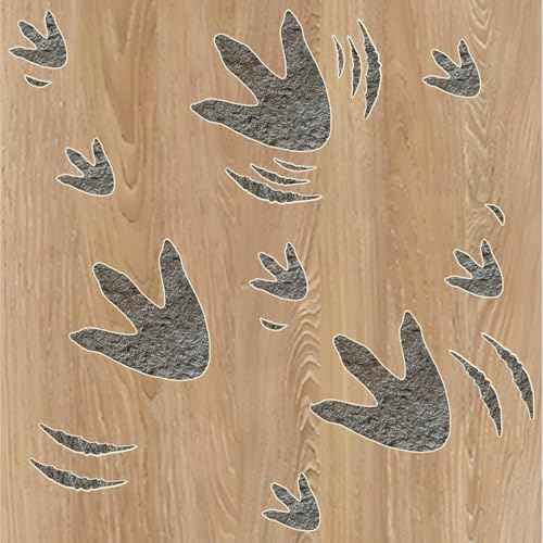 150 Pcs Dinosaur Decor Dinosaur Footprints Wall Decals, Peel and Stick Dinosaur Footprint Stickers, Realistic Dinosaur Footprint Wall Stickers Suitable for Baby Room Bedroom Decoration (Grey 150 Pcs)