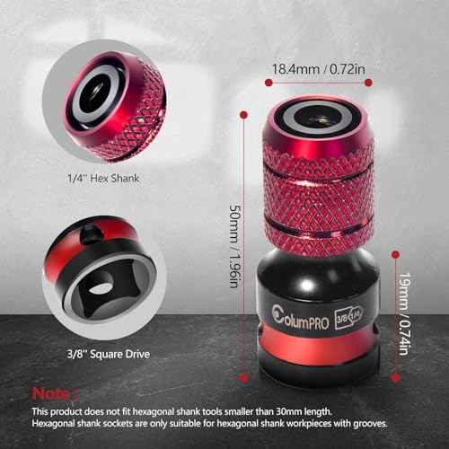 2PCS Impact Wrench Adapters, 3/8¡± square Drive to 1/4¡± Hex Shank Converter, Quick Change Bit Holder Adapter for Impact Wrench, Ratchet Wrench