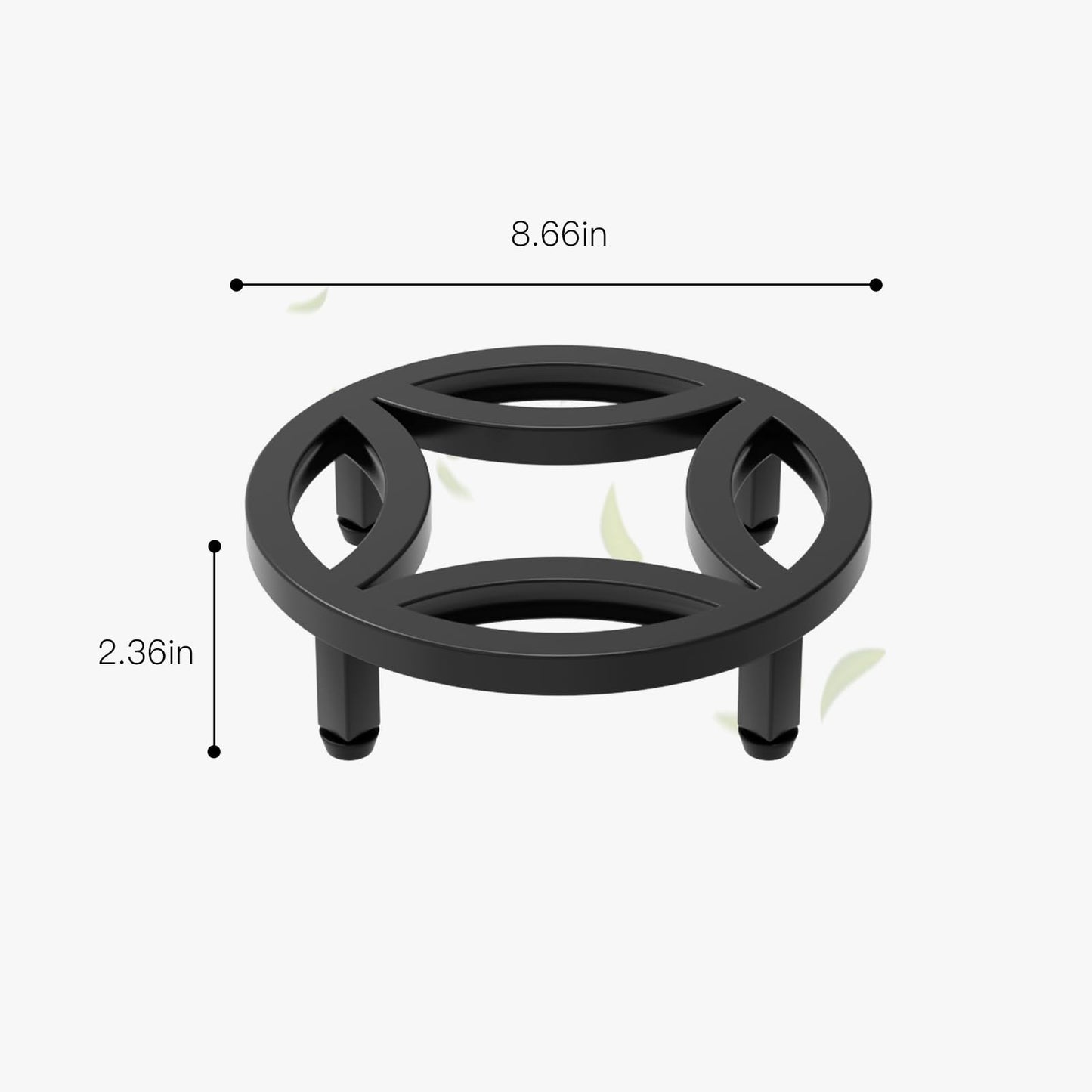 Zhongma 2 Pack 8.7" Fully Assembled Sturdy Potted Plant Stand Flower Pot Holder Heavy Duty Construction, Low Plant Stand for Home Indoor and Outdoor, Sturdy plant riser and saucer without Installation Required