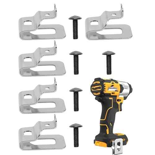 (5-pack) N268241 N086039 Stainless Steel Belt Clips(with screws) Compatible with Dewalt 20V Power Tools DCD985 DCD980 DCD985L2 DCD980L2