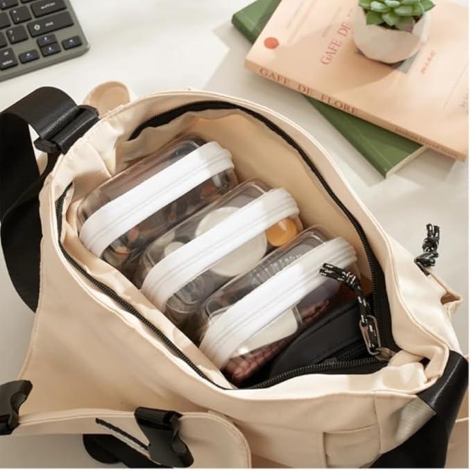 3-Pack Small Clear Hard Shell Zipper Pouches, Clear Zipper Bags, Hard Case Pouches for Purse & Diaper Bag Organizer,and Travel Essentials（3S）