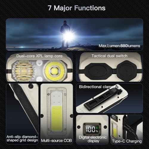 KZK EDC Tactical Flashlight, Flat Rechargeable Flash Light,Dual-Switches LED Pocket Flashlight with Digital Display,Stainless Steel 13 Modes Keychain UV Flashlight for Home,Camping,and Emergency
