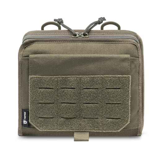 TSPRO Ultra Tactical Molle Admin Pouch Utility EDC Pouch Tool Organizer Clam-Shell Molle Pouches for Tools and Medical Suppliers Organization