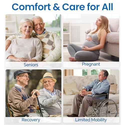HOMLAND Tub Transfer Bench for Bathtub, Heavy Duty Shower Bench with Reversible Backrest, Six Slip-Resistant Feet, Height Adjustable Shower Chair for Elderly and Disabled, 400 lb Weight Cap