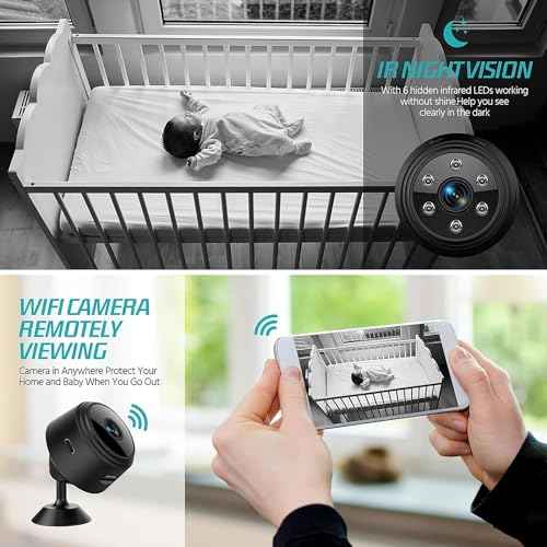 Thcbme Spy Camera Hidden Camera, 1080P HD WiFi Camera - Mini Nanny Cam with Night Vision & Motion Detection - Indoor/Outdoor Wireless Cameras for Home, Car, Baby & Pet Monitoring