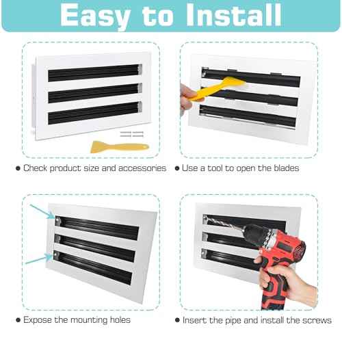 12x6 Modern AC Vent Cover, Decorative White Air Vent (Duct Opening Cutout), All Aluminium Standard Linear Slot Diffuser, Low Noise - Register Grille for Ceiling, Walls & Floors