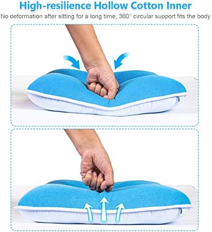 MESINURS Donut Butt Pillow, Anti-Decubitu Pad Bed Cushion, Pressure Nursing Pad for Bedridden, Elderly, Disabled, Pregnant (17"x17", Square)