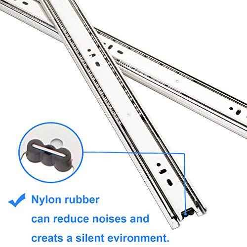10 Pairs of 22 Inch Hardware Full Extension Side Mount Ball Bearing Sliding Drawer Slides