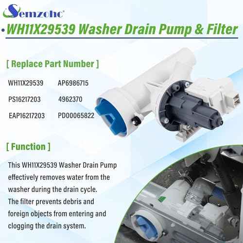 GFW550SSN0WW GFW550SSN1WW GFW550SSN2WW Washer Drain Pump & Filter Compatible with G.E Washers GFW550SSN3WW GFW550SSN4WW GFW550SSN5WW GFW510SCN0WW GFW510SCN1WW GFW510SCN2WW GFW510SCN3WW GFW510SCN4WW