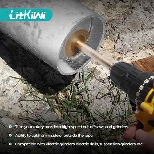 1/4" Hex Shank with 2PCS Diamond Cutting Blade Wheel for PVC Pipe Cutter,Mini Glasses Cutting Disc Also for Cutting Glass, Jade, Crystal, Ceramics and etc.