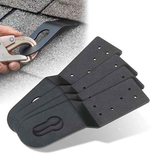 Permanent Roof Anchors, Aluminum Alloy roof anchors for fall protection Roofing Anchor Hitch Clip Connects To Wood Surfaces 4-Pack