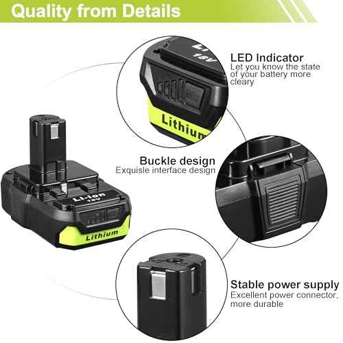 2 Pack Powerful 18V 3.0Ah P108 Replacement Battery for Ryobi 18V Battery Lithium P108 P102 P103 P104 P105 P107 P109 P190, Battery for Ryobi ONE+ Cordless Drill Tool